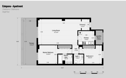 Apartamento de 2 dormitorios en Diana Park