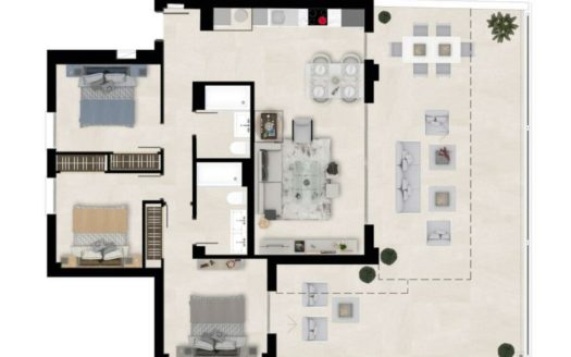 Apartamento de 3 dormitorios en Benahavis