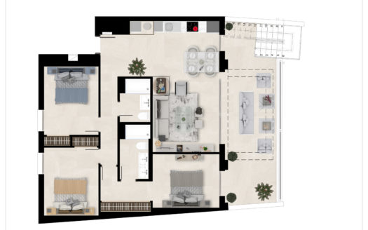 Apartamento de 3 dormitorios en Benahavis