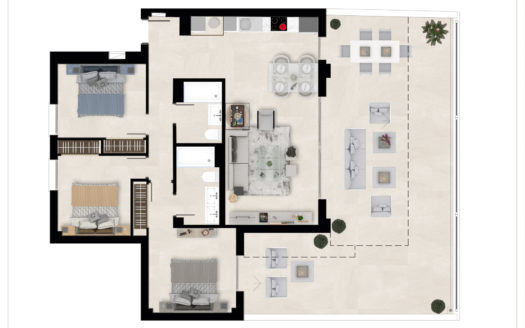 Apartamento de 3 dormitorios en Benahavis